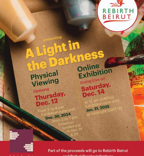 جمعية Rebirth Beirut  تطلق معرض A Light in the Darkness دعماً للطاقات الفنية والمجتمع