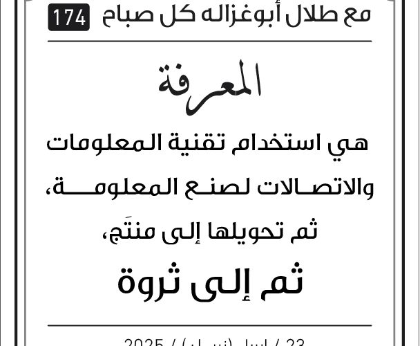 مقولات صباح مع طلال ابو غزالة