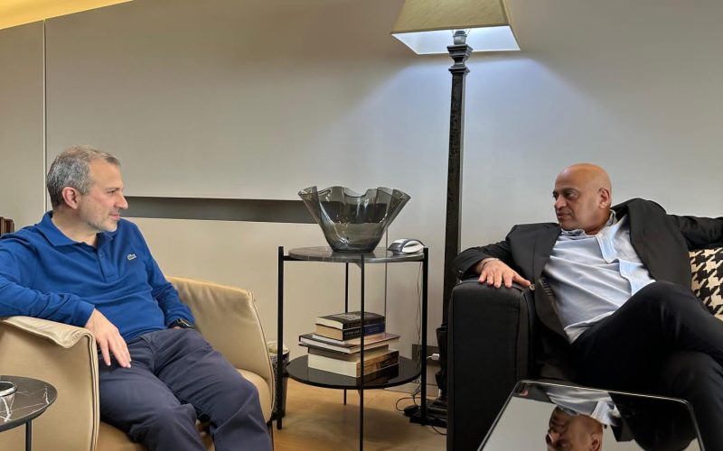 استقبل رئيس التيار الوطني الحر النائب جبران باسيل كل من رئيس بلدية المنصف خالد صدقة